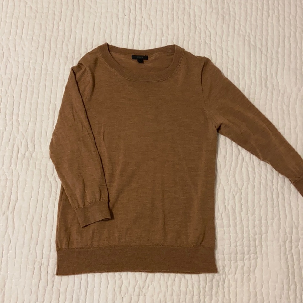 J crew sweater, size L, Carmel color